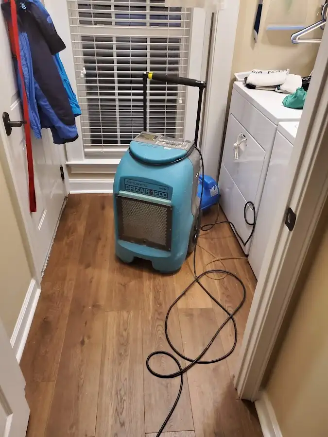 Commercial dehumidifier deployed for Flood Damage Cleanup in Howell